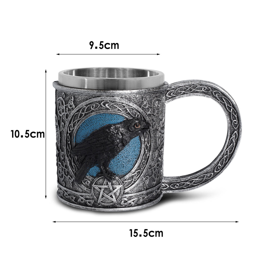 WorldNorse Celtic Tribal Moonlight Raven Mug