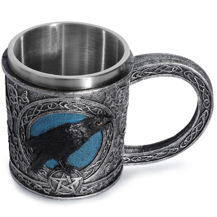 WorldNorse Celtic Tribal Moonlight Raven Mug