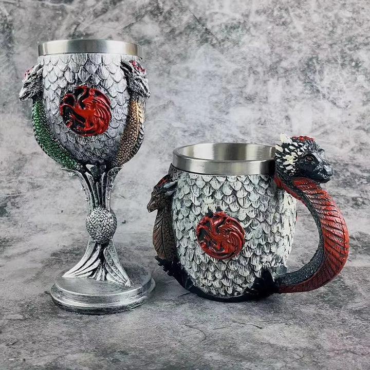 WorldNorse Fire Blood Dragon Mug Goblet