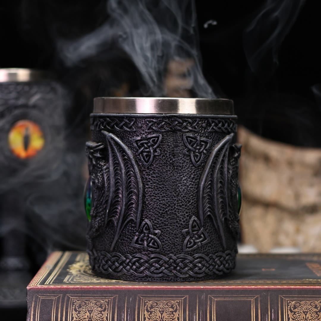 WorldNorse Celtic Fly Dragon Eye Mug