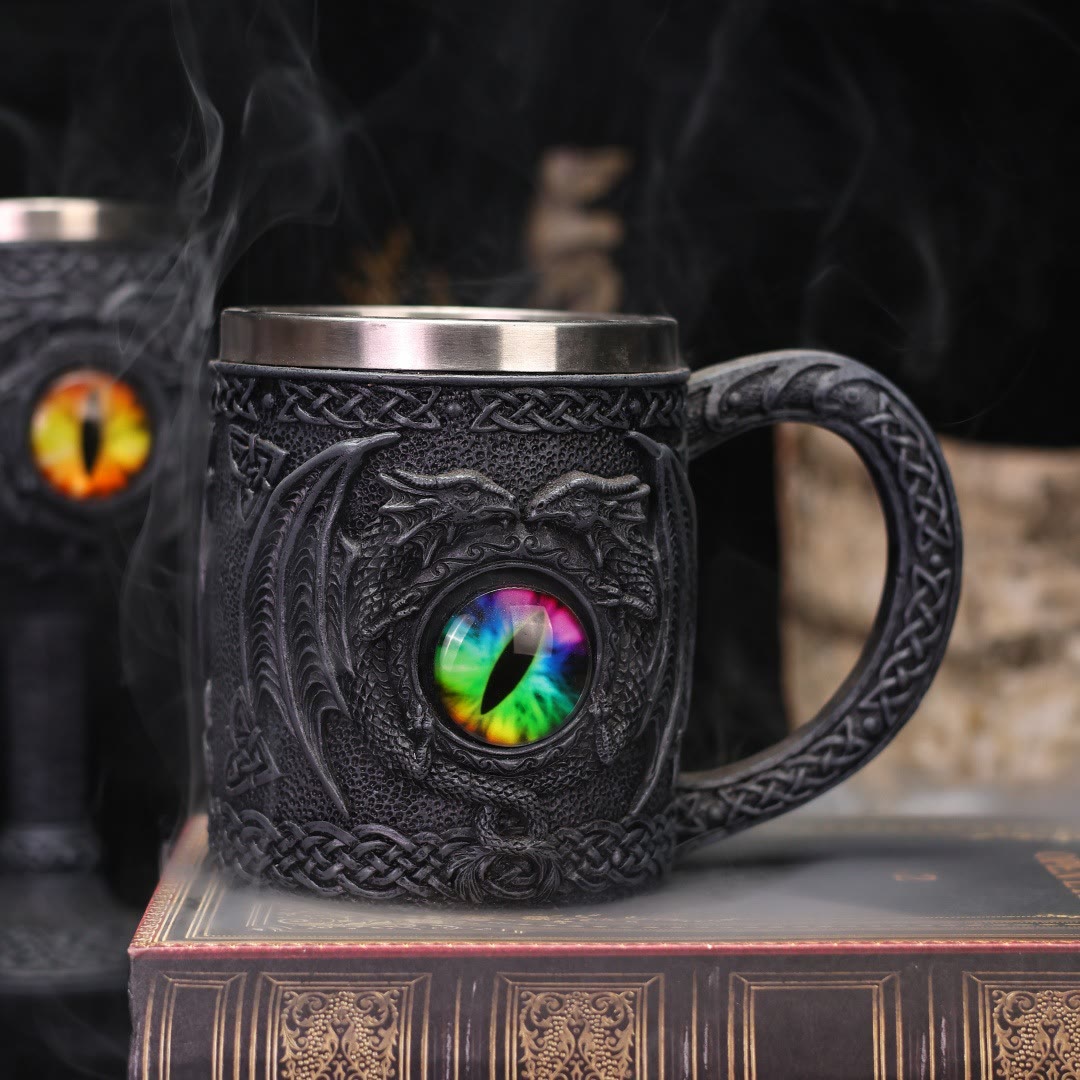 WorldNorse Celtic Fly Dragon Eye Mug