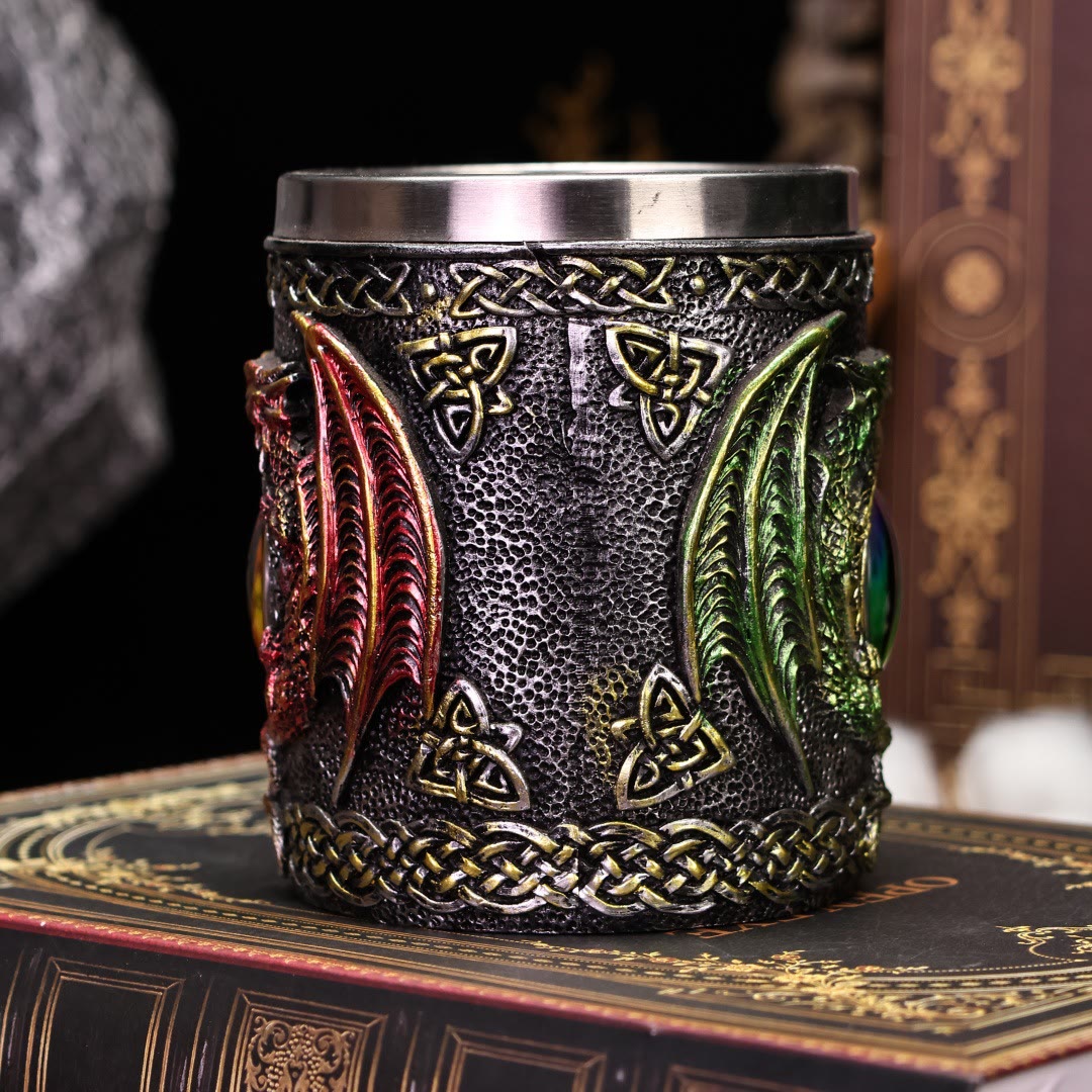 WorldNorse Celtic Fly Dragon Eye Mug