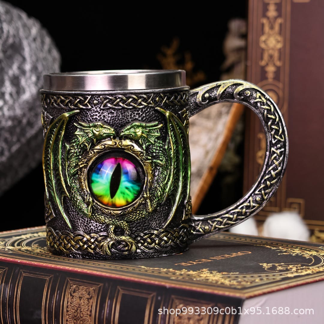 WorldNorse Celtic Fly Dragon Eye Mug