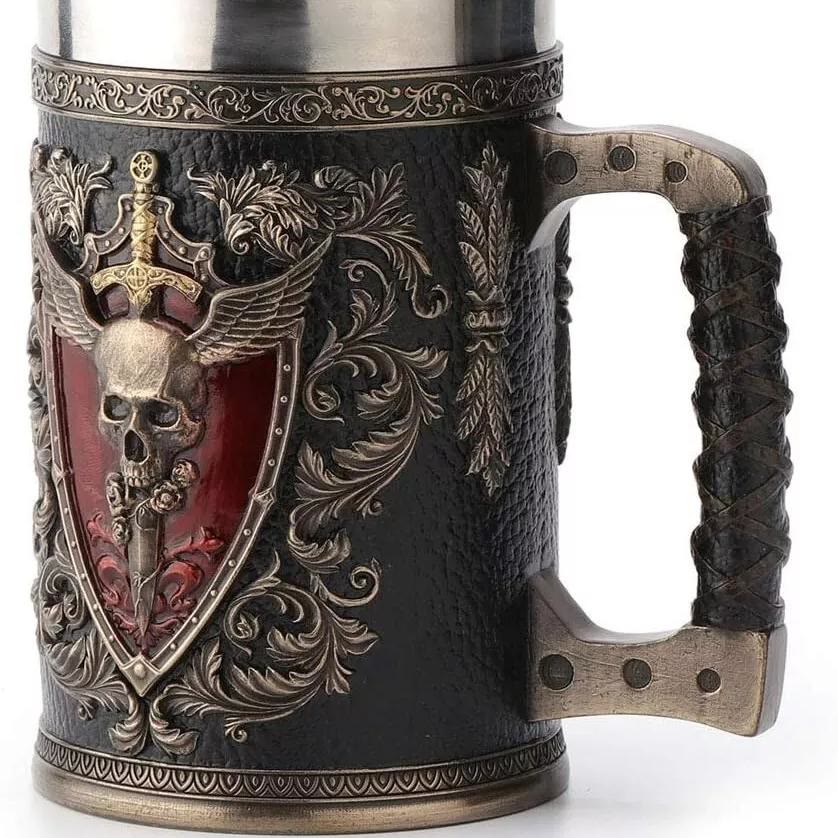 WorldNorse Sword Shield Death Grim Mug