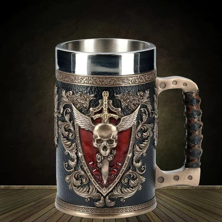 WorldNorse Sword Shield Death Grim Mug