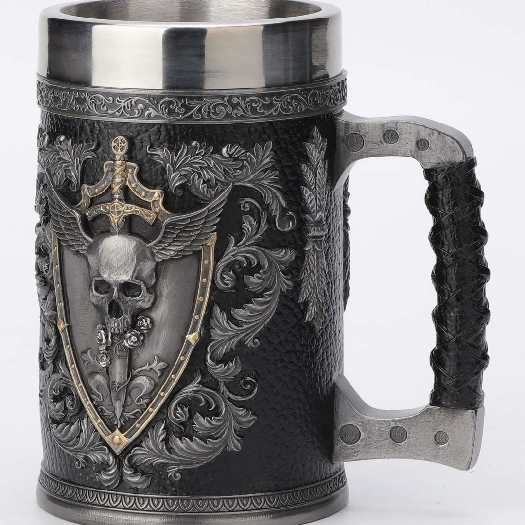 WorldNorse Sword Shield Death Grim Mug