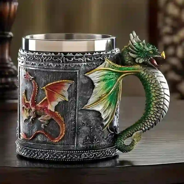 WorldNorse Mythical Dual Dragon Mug