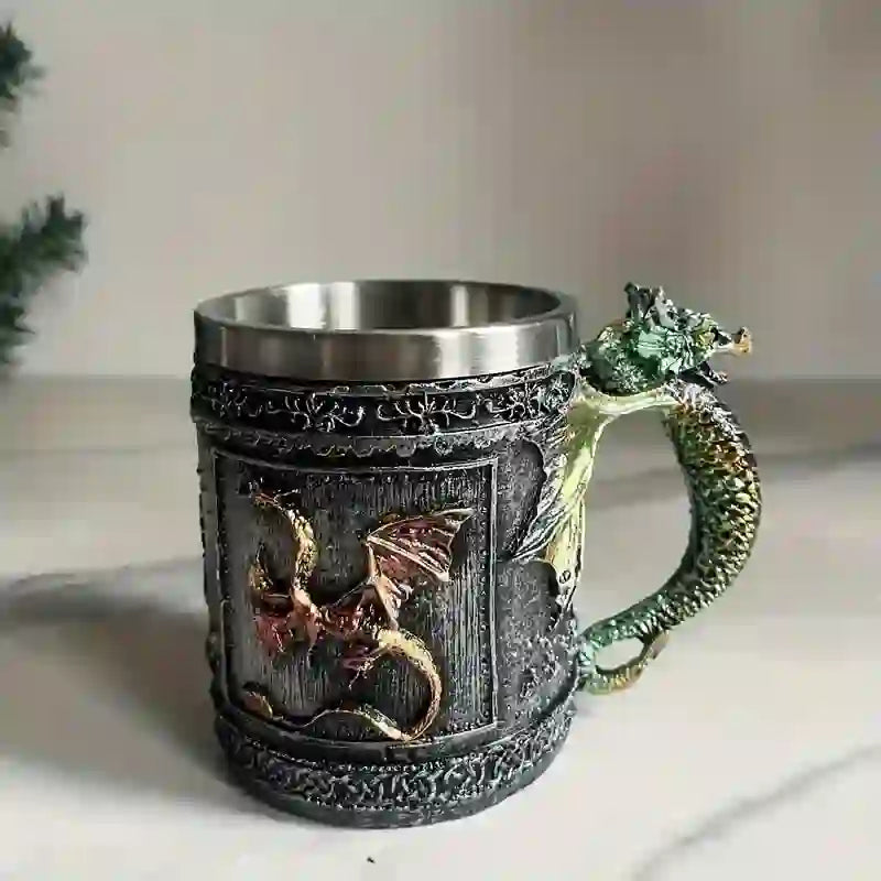 WorldNorse Mythical Dual Dragon Mug