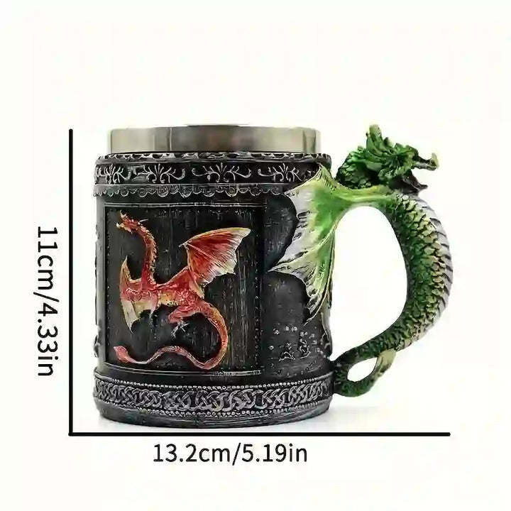 WorldNorse Mythical Dual Dragon Mug