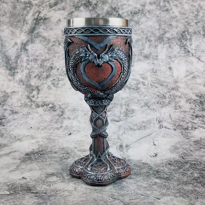 WorldNorse Medieval Dragon Heart Goblet Mug - Goblet - image 4