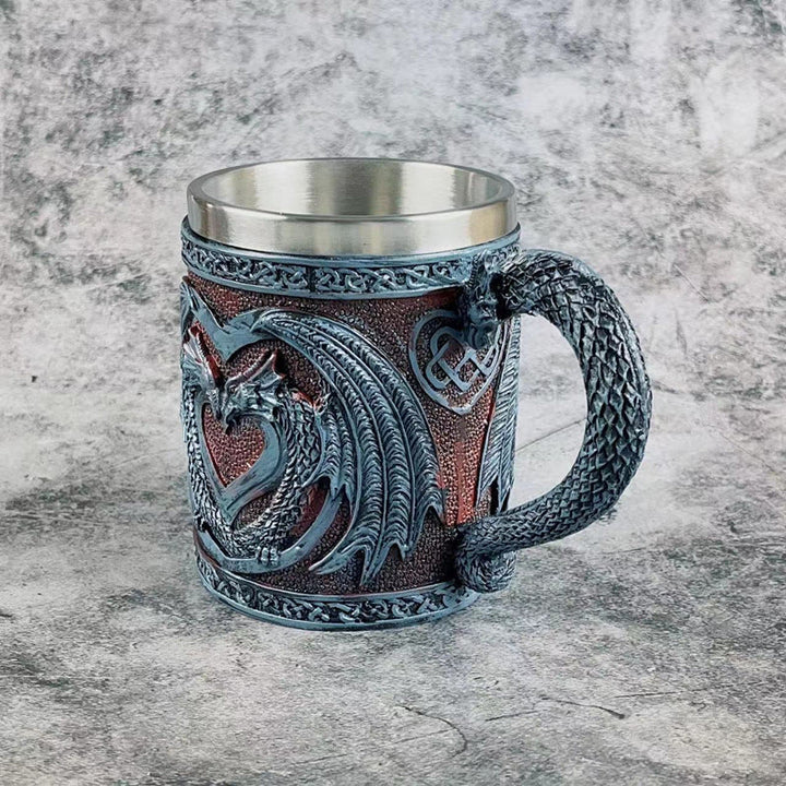 WorldNorse Medieval Dragon Heart Goblet Mug