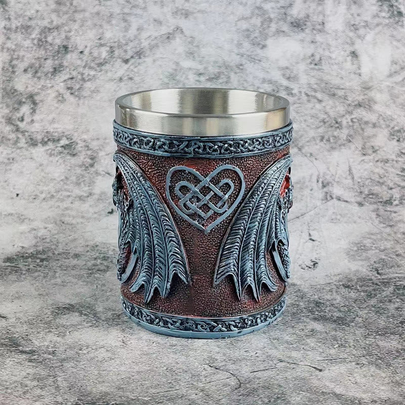 WorldNorse Medieval Dragon Heart Goblet Mug