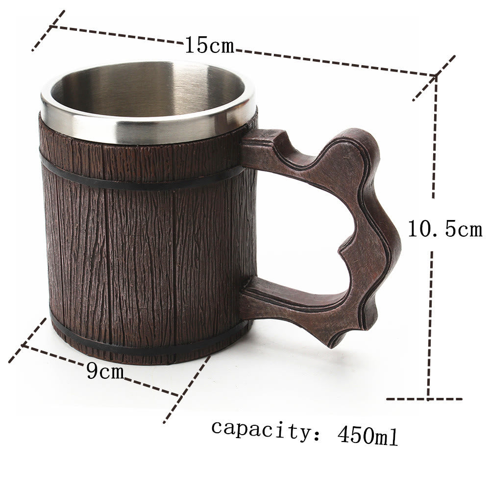 WorldNorse Wood Resin Beer Mug