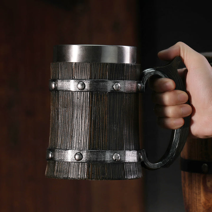 WorldNorse Nordic Wood Style Beer Mug