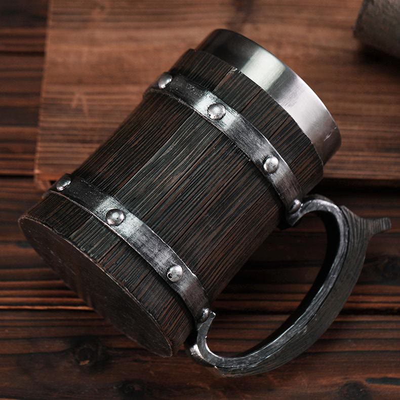 WorldNorse Nordic Wood Style Beer Mug