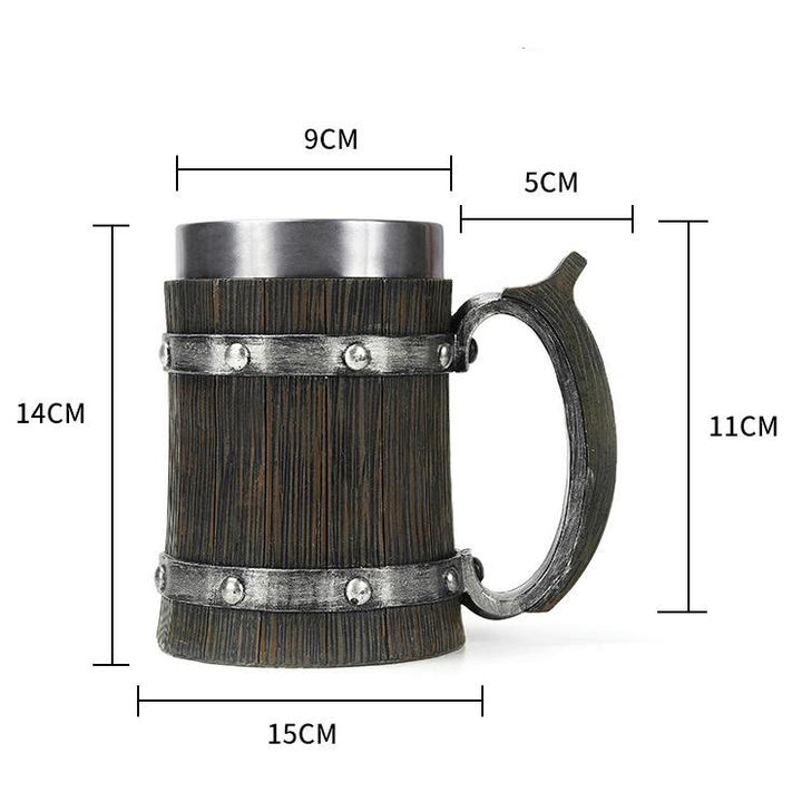 WorldNorse Nordic Wood Style Beer Mug