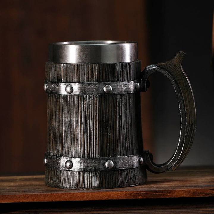 WorldNorse Nordic Wood Style Beer Mug