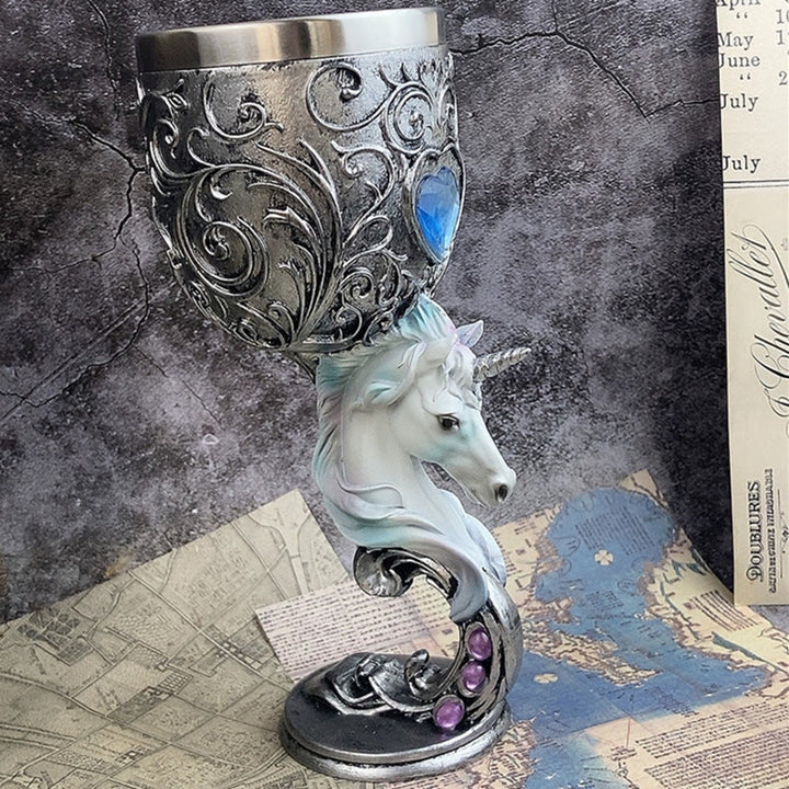 WorldNorse Skull Dragon Wolf Spirit Goblet