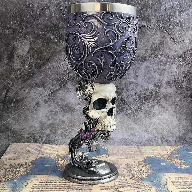 WorldNorse Skull Dragon Wolf Spirit Goblet