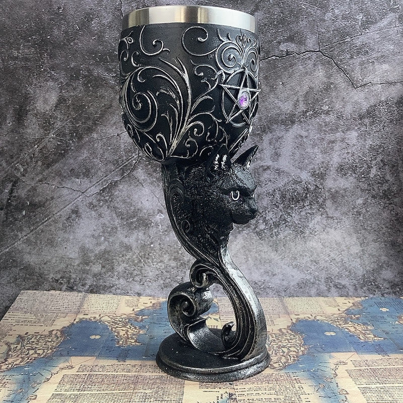 WorldNorse Skull Dragon Wolf Spirit Goblet