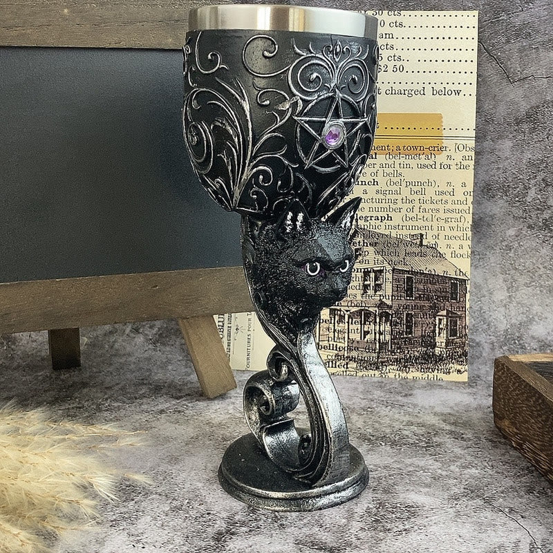 WorldNorse Skull Dragon Wolf Spirit Goblet