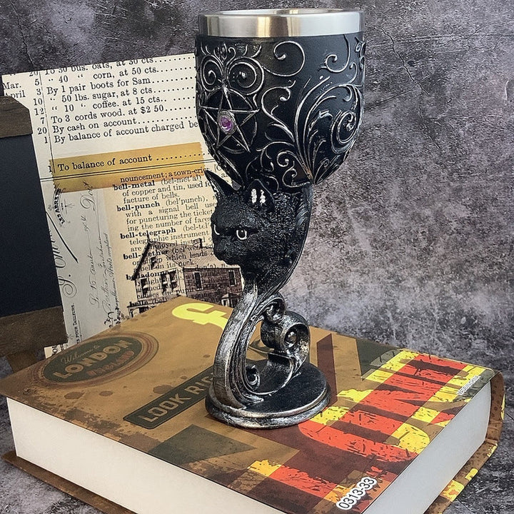 WorldNorse Skull Dragon Wolf Spirit Goblet