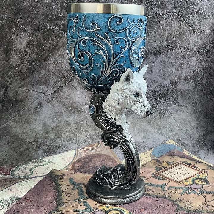 WorldNorse Skull Dragon Wolf Spirit Goblet