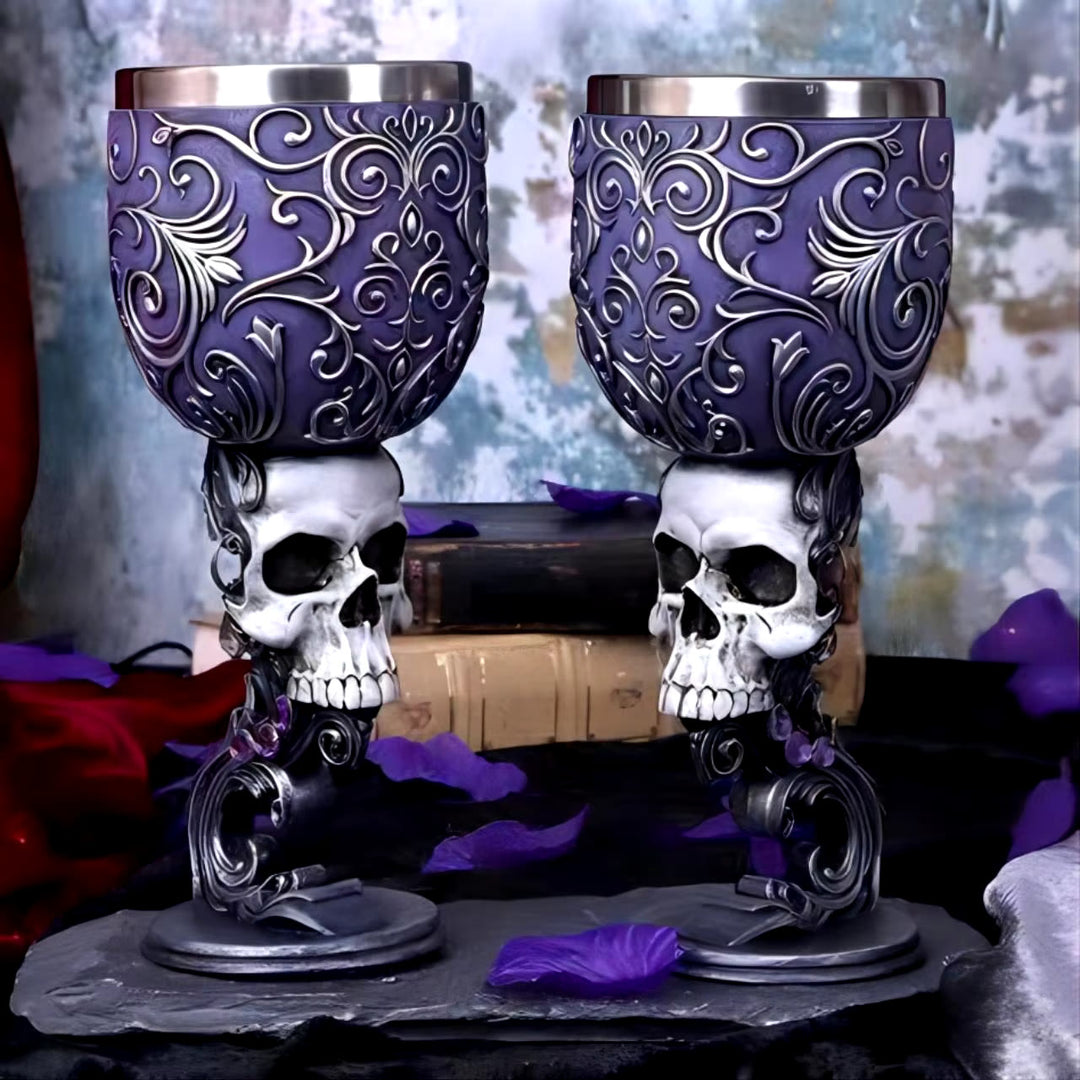 WorldNorse Skull Dragon Wolf Spirit Goblet