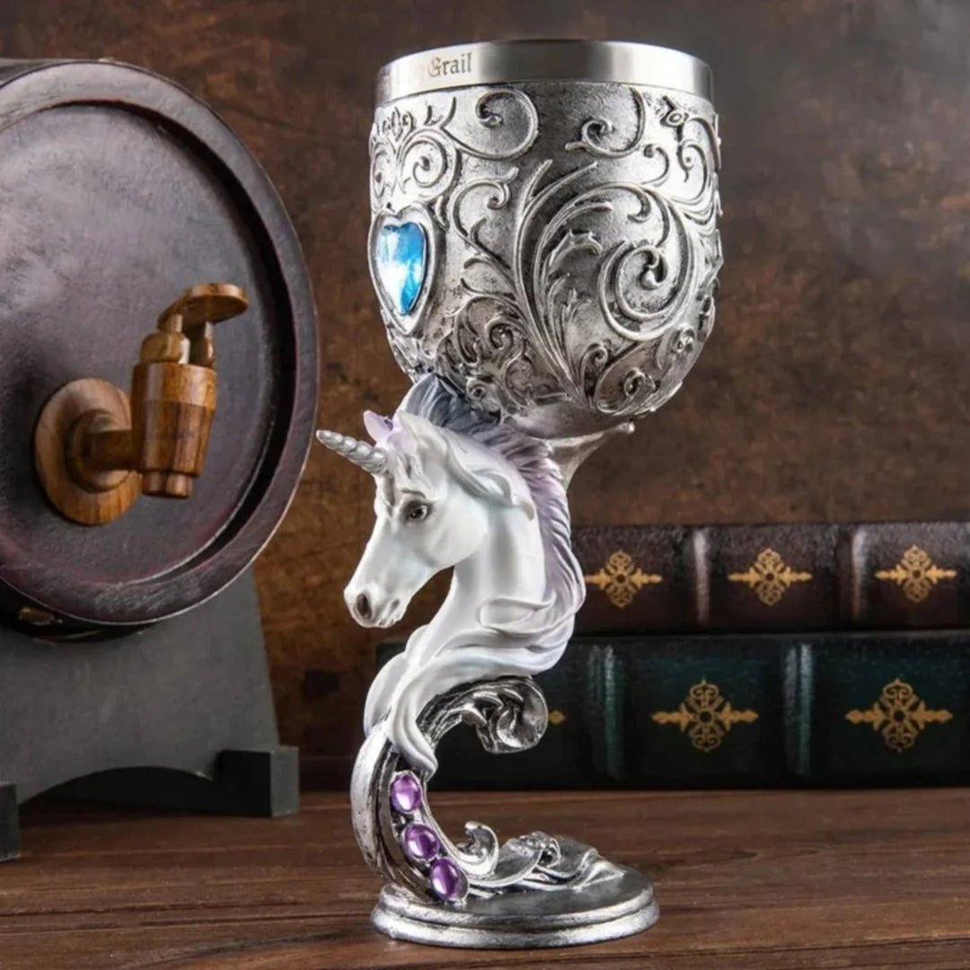 WorldNorse Skull Dragon Wolf Spirit Goblet