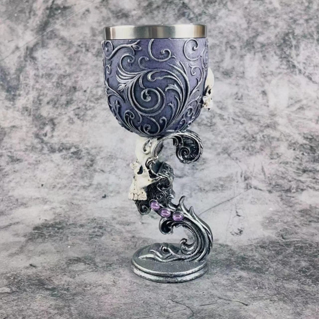 WorldNorse Skull Dragon Wolf Spirit Goblet