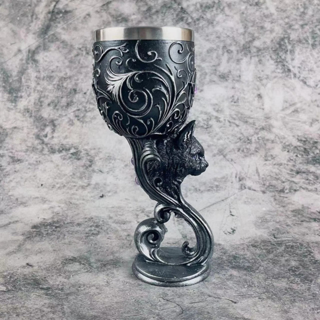 WorldNorse Skull Dragon Wolf Spirit Goblet