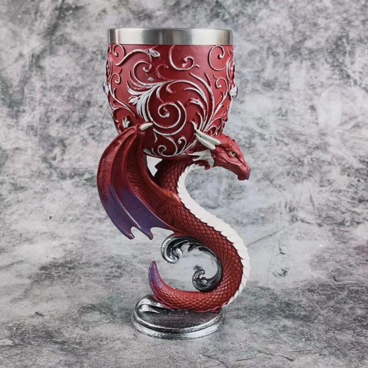 WorldNorse Skull Dragon Wolf Spirit Goblet