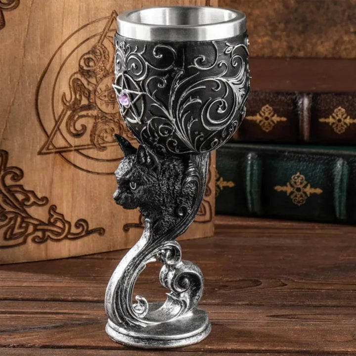 WorldNorse Skull Dragon Wolf Spirit Goblet