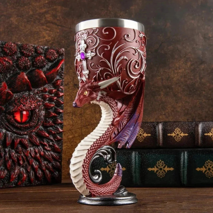 WorldNorse Skull Dragon Wolf Spirit Goblet