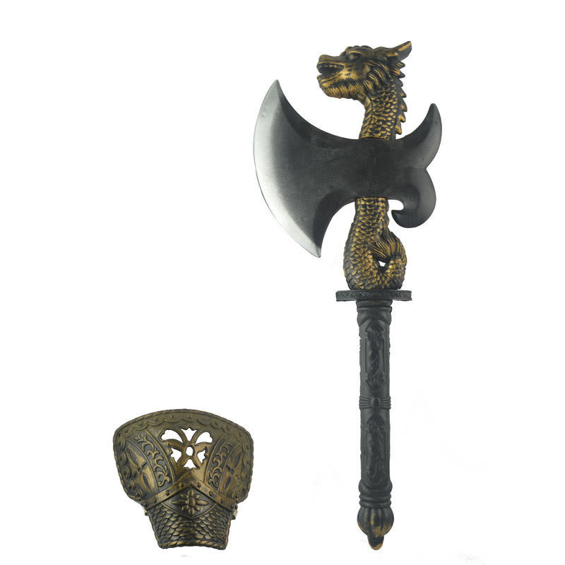 WorldNorse Viking Dragon Axe Wrist Set Props