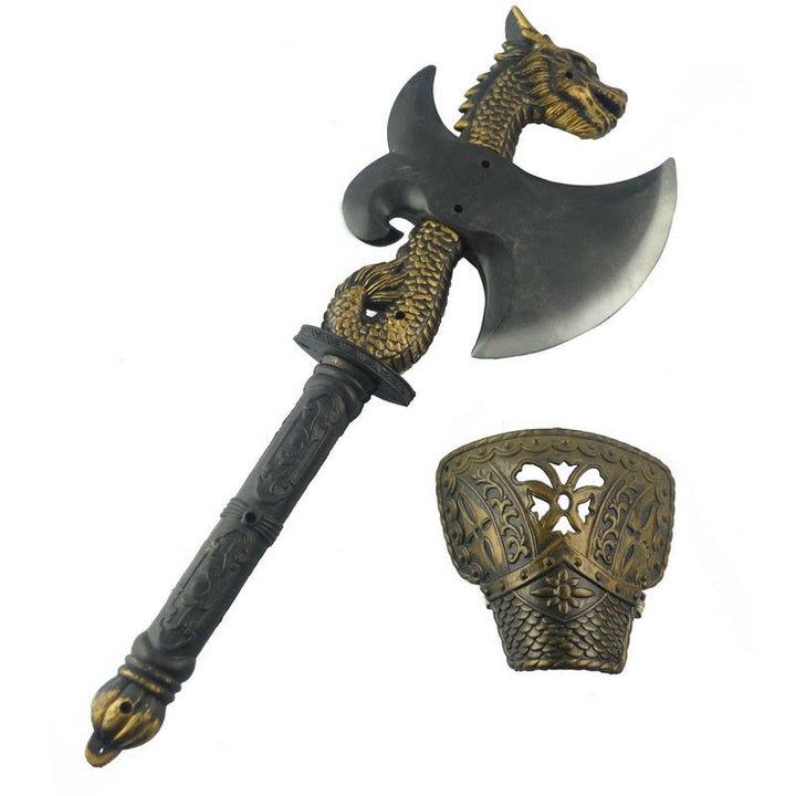 WorldNorse Viking Dragon Axe Wrist Set Props