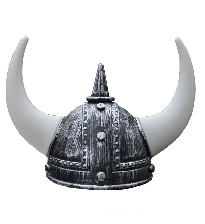 WorldNorse Horned Viking Helmet With Braids Hat