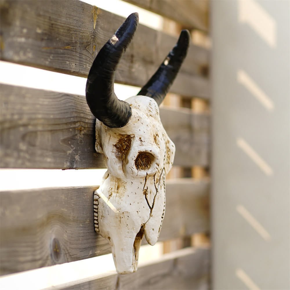 WorldNorse Horn Skull Wall Hanging Ornament