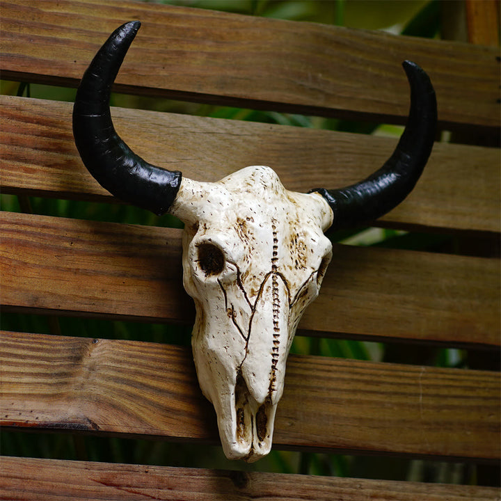 WorldNorse Horn Skull Wall Hanging Ornament