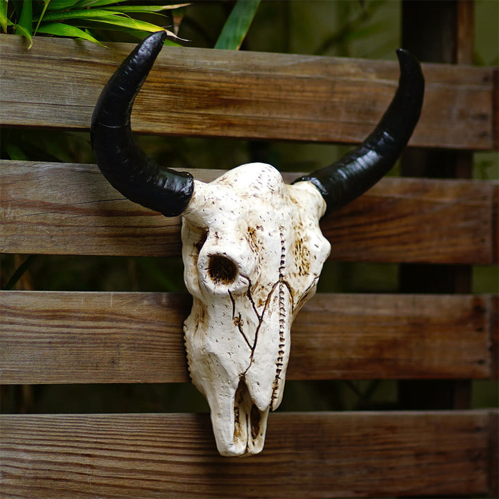 WorldNorse Horn Skull Wall Hanging Ornament