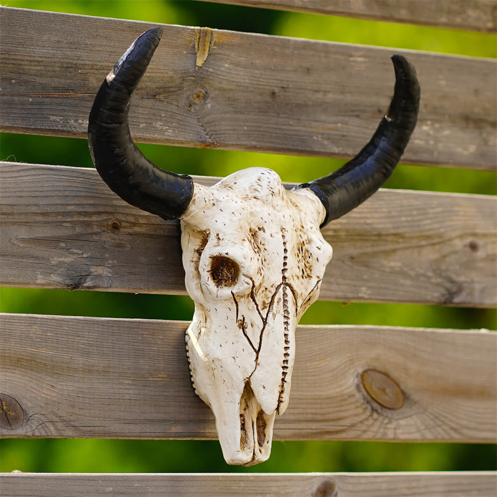 WorldNorse Horn Skull Wall Hanging Ornament