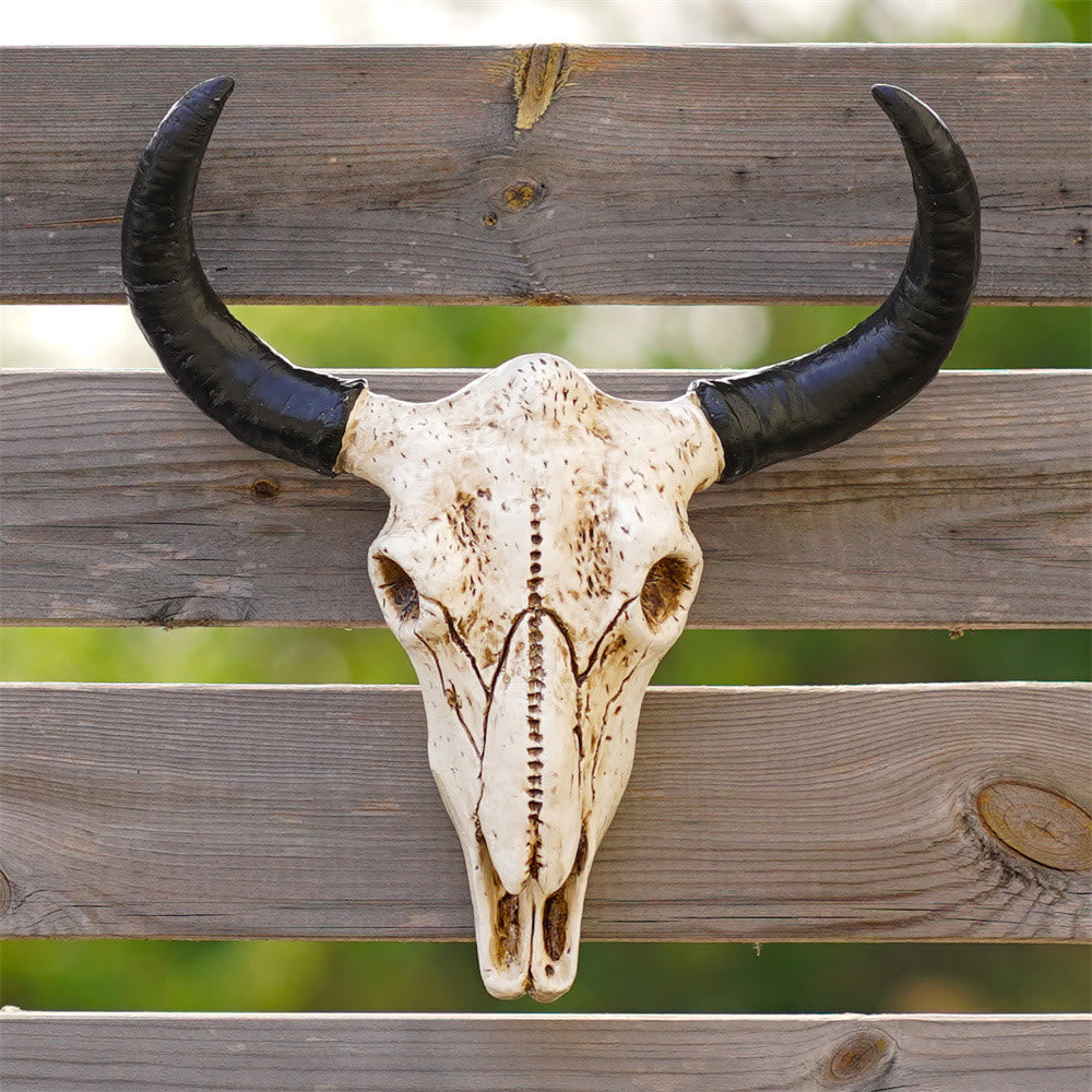 WorldNorse Horn Skull Wall Hanging Ornament