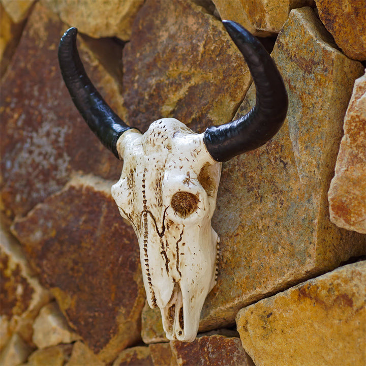 WorldNorse Horn Skull Wall Hanging Ornament