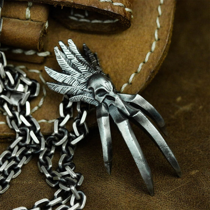 WorldNorse Feather Demon Claw Necklace