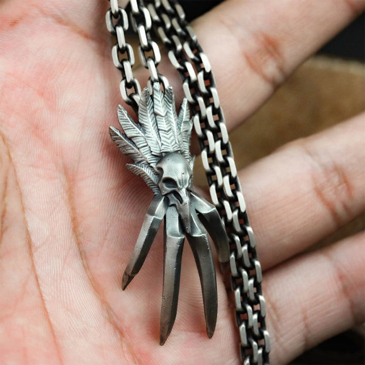 WorldNorse Feather Demon Claw Necklace