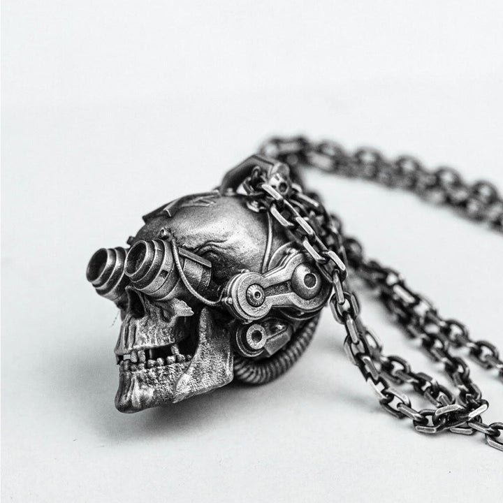 WorldNorse Mechanical Skull Necklace