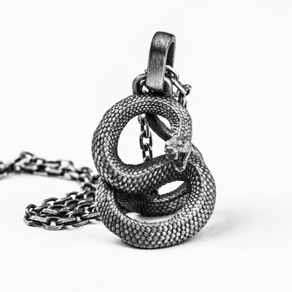 WorldNorse Nordic Jormungandr Pendant Necklace - Necklace - image 0