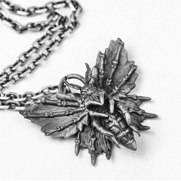 WorldNorse Dark Moth Pendant Necklace