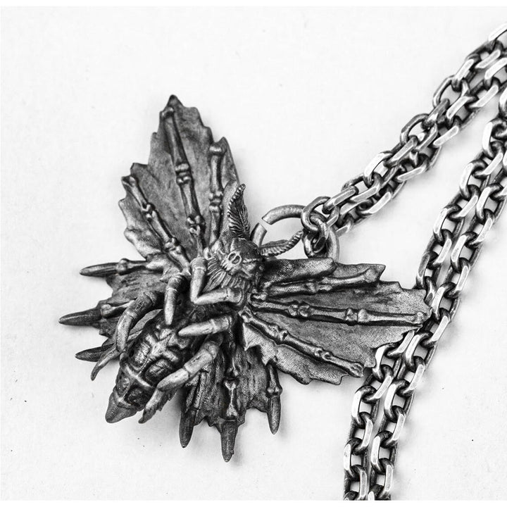 WorldNorse Dark Moth Pendant Necklace