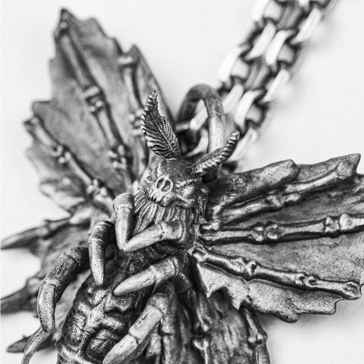 WorldNorse Dark Moth Pendant Necklace